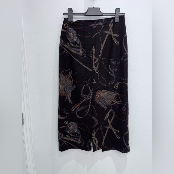 Vintage equestrian virgin wool long skirt hammer - Picture 11 of 11